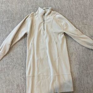 Lululemon Cream Quarter-Zip Athletic Dress
